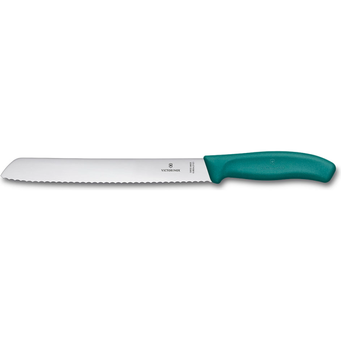 Нож для хлеба VICTORINOX SWISS CLASSIC зелёная рукоять 6.8634.21C1B