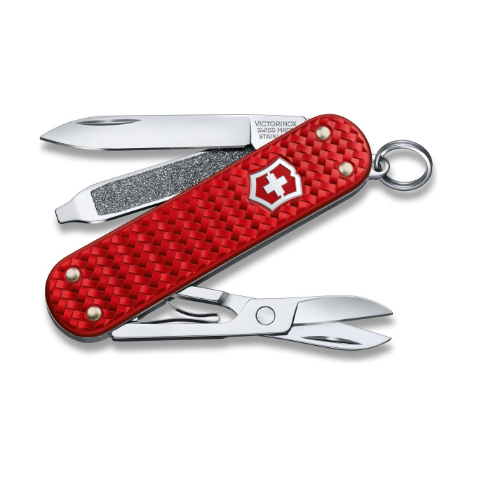 Нож-брелок VICTORINOX CLASSIC SD PRECIOUS ALOX "ICONIC RED" 0.6221.401G